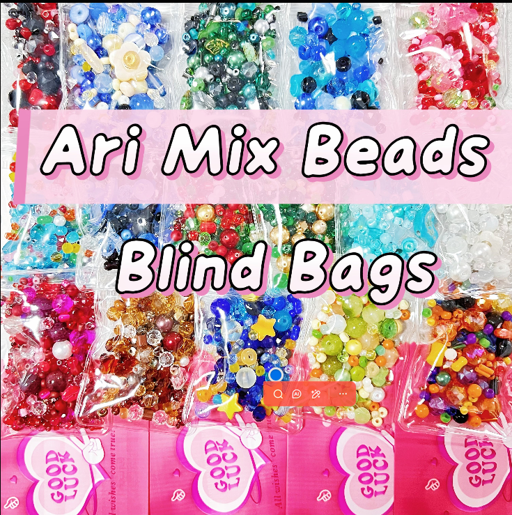 AriDIY 🌈Rainbow Game🌈Ari Mix Beads (20grams per bag, 2mm to 10mm)-R58