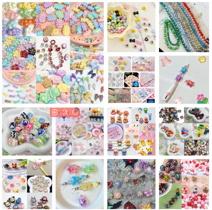Super Mix Beads for DIY Bracelets/ Pens / Phone-chains (Click in to Select)🔥Charm Game🔥-M0