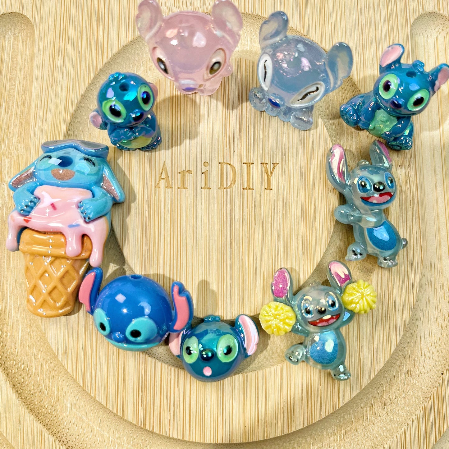 š„CLEARENCEš„( Win Total Triple or More) Cartoon UV Plated Charms Beads--A40 (1 to 4pcs/bag)(with hole)