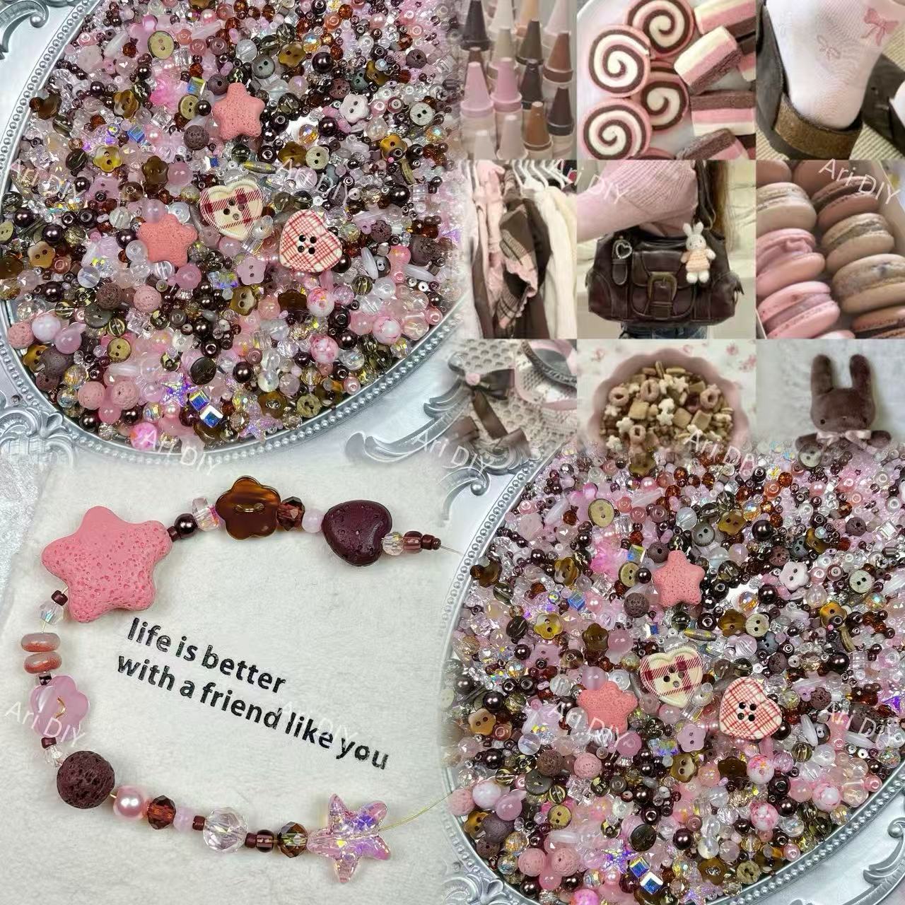 Ari DIY Mocha Bloom /Top Level Seed Beads Color Combination- C47