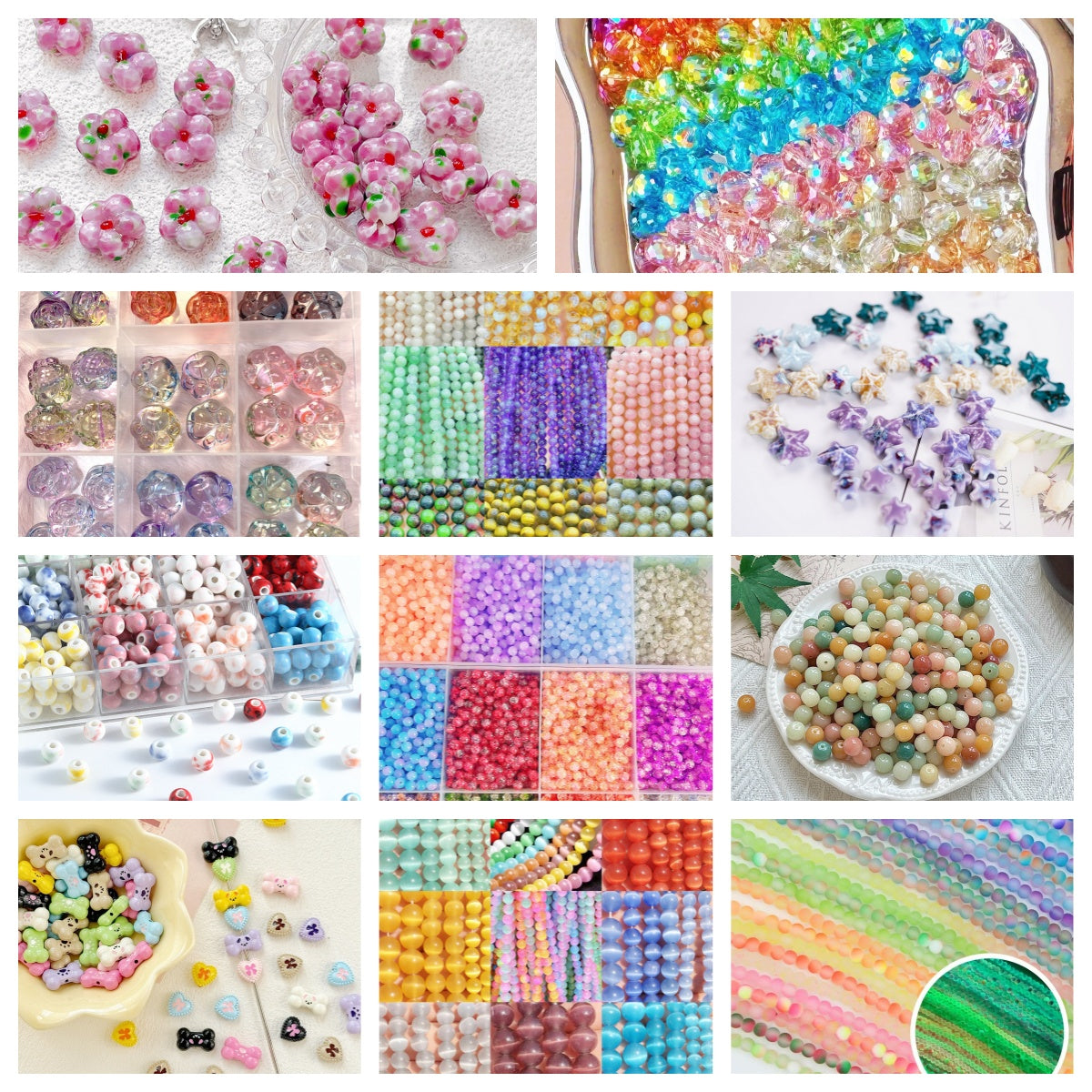 AriDIY 🌈Rainbow Game🌈Bracelet DIY Beads Super Mix -R1