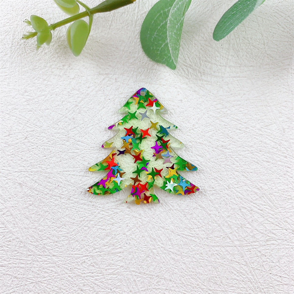 Acrylic glitter color Christmas tree DIY Christmas -51(Rainbow)