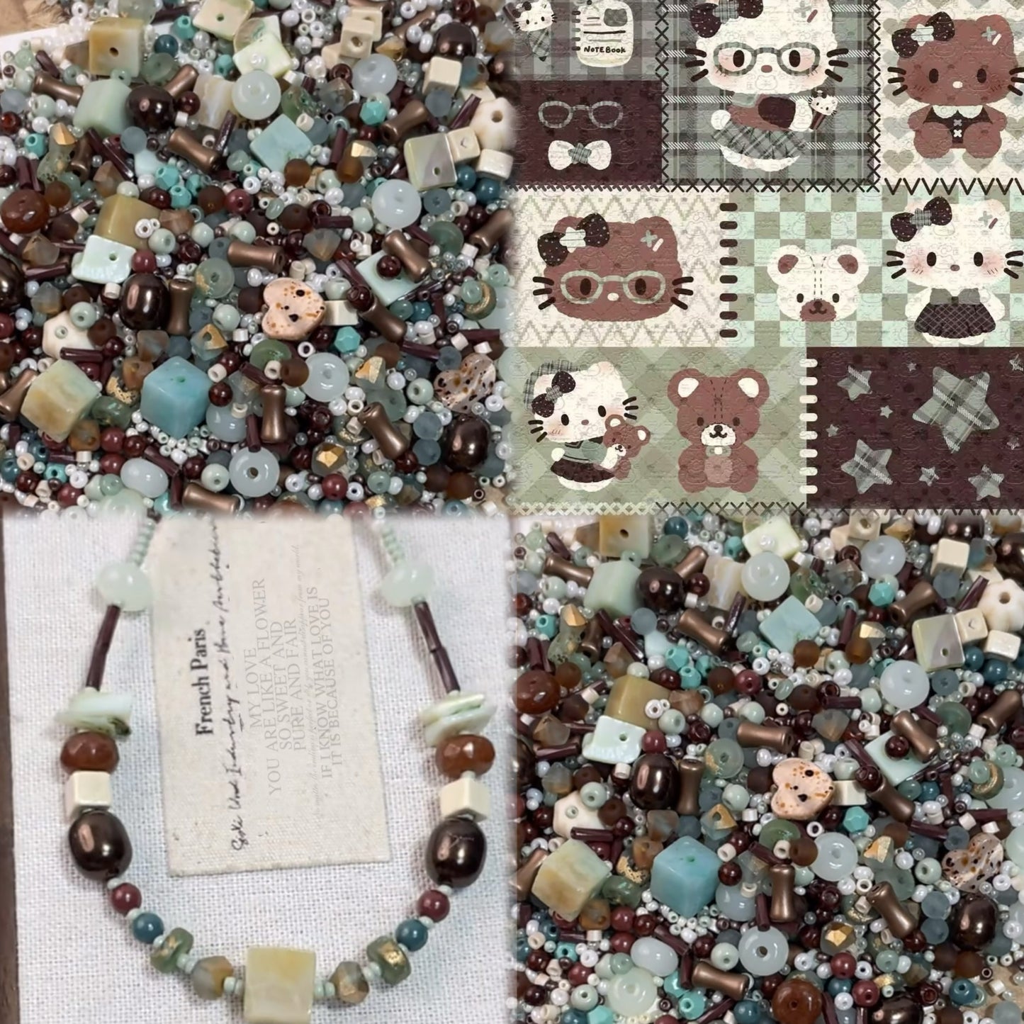 Ari DIY Limited- Kitty with Her Friends/Top Level Seed Beads Color Combination- C58