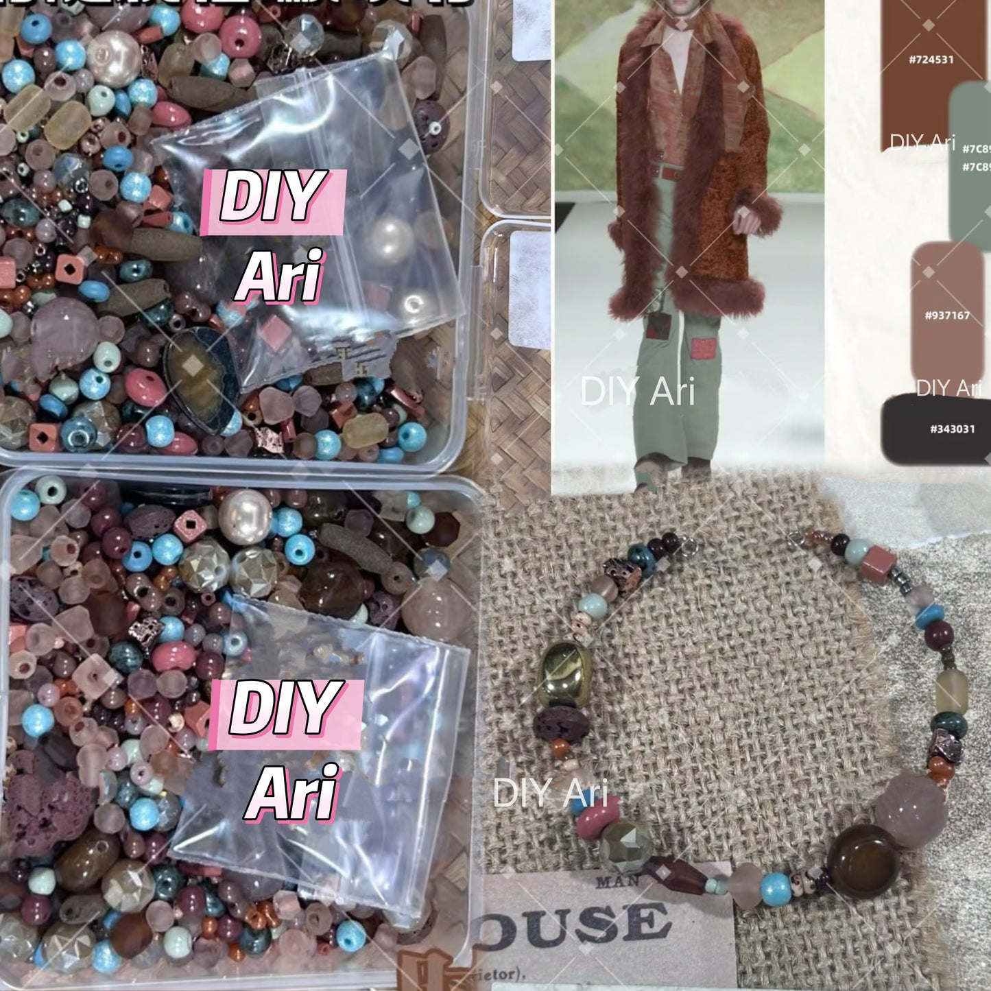 Ari DIY Limited- Fashion Recurrence/ Top Level Seed Beads Color Combination-C75