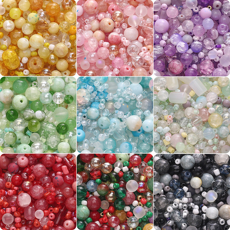 AriDIY 🌈Rainbow Game🌈 Mix DIY Glass Beads -R2