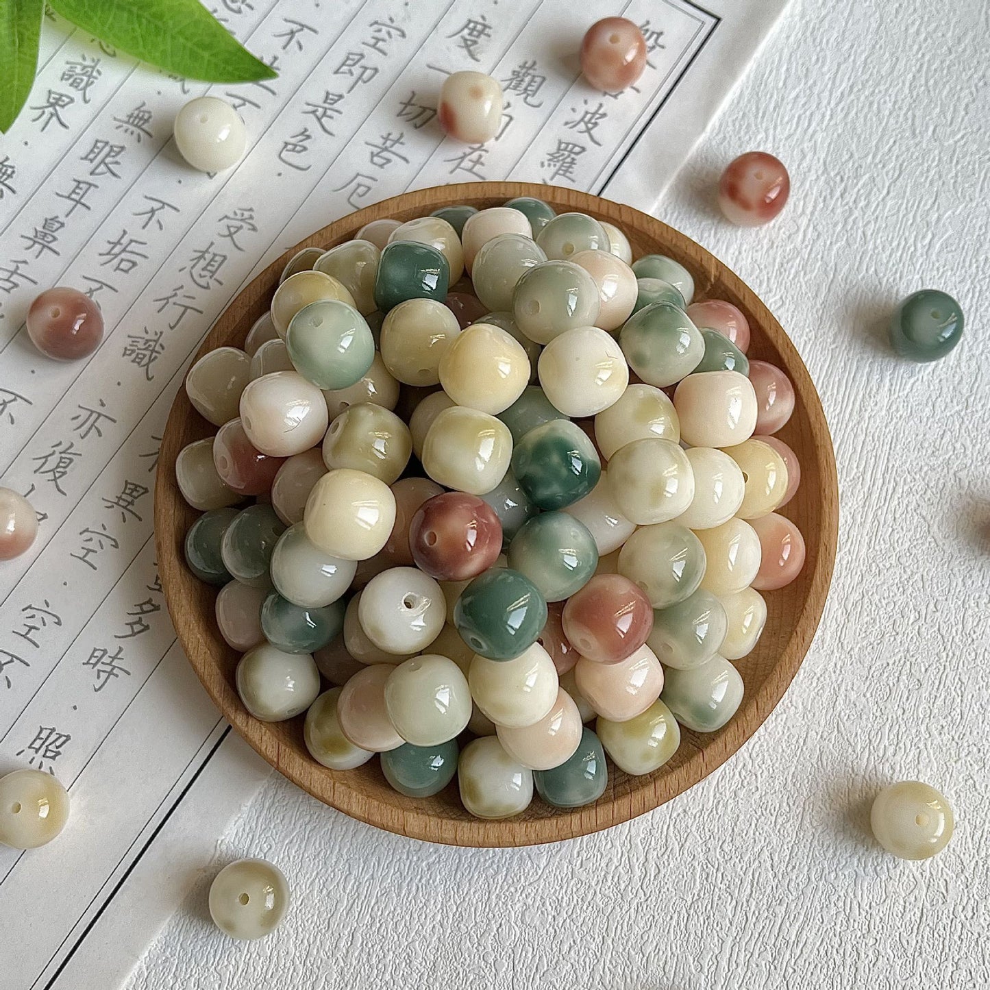AriDIY 🌈Rainbow Game🌈 Natural Bodhi Beads(8-10pcs/bag) - R19