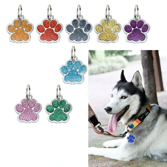 AriDIY Dog Footprint Pet Pendant-A32（Rainbow）