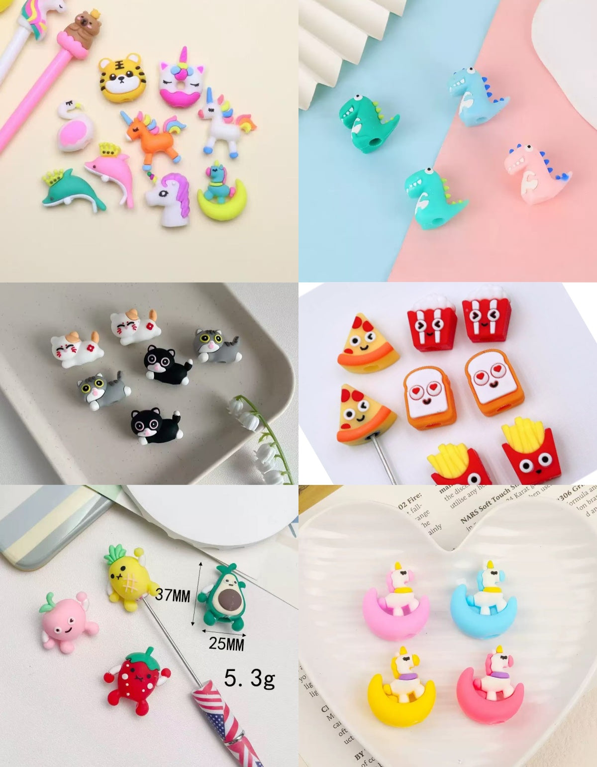 AriDIY Cute silicon pen topper-A29(4pcs/Bag)🔥Charm Game🔥