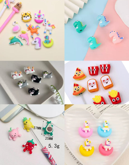 AriDIY Cute silicon pen topper-A29(4pcs/Bag)🔥Charm Game🔥