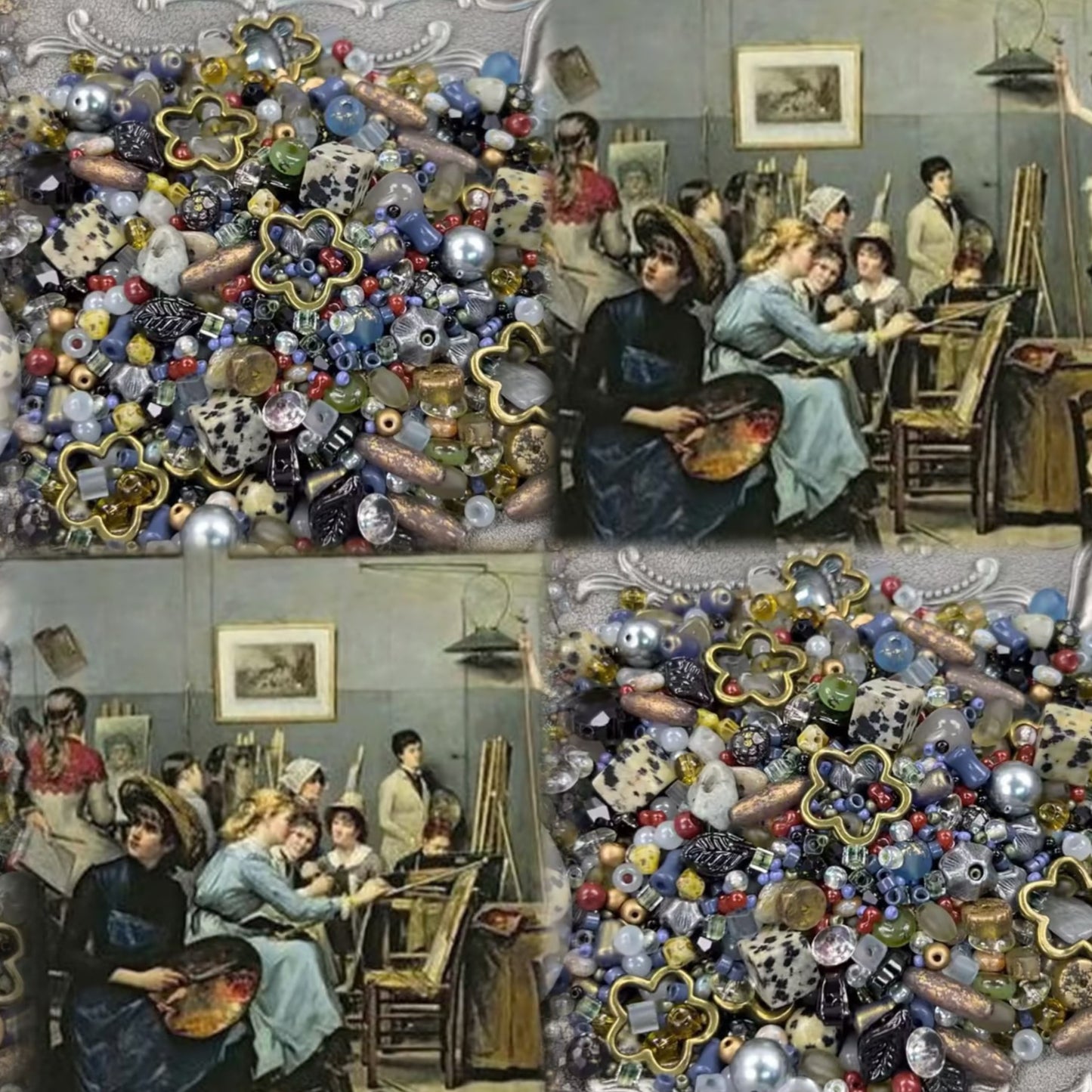 Ari DIY Limited- “In the Studio” by Marie Bashkirtseff- The Art Masterpiece Series   /Top Level Seed Beads Color Combination- C48