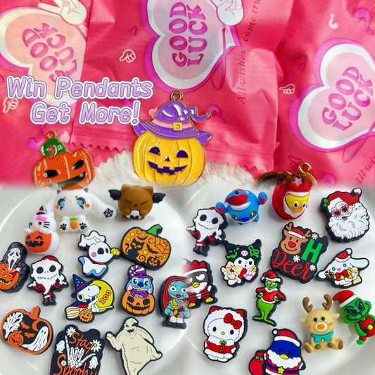 AriDIY Mix Halloween & Xmas Silicon Focal Beads (Food Level) -A43🔥Charm Game🔥