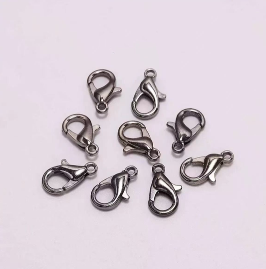 D1-019-Lobster clip（100pcs）/（Golden/Silver/Dark Black/Black）