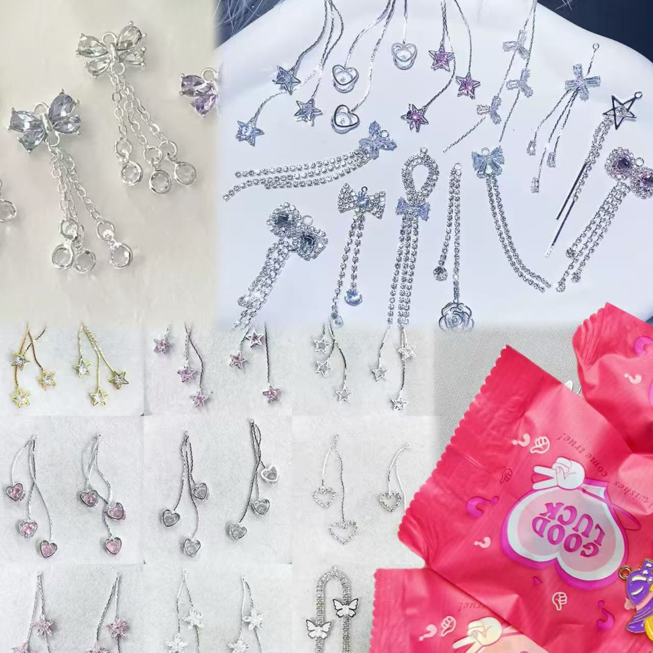 Fancy Long Tassel Pendant -for Phone-chain/ Jewelry Beading use (1pcs per bag)-A9