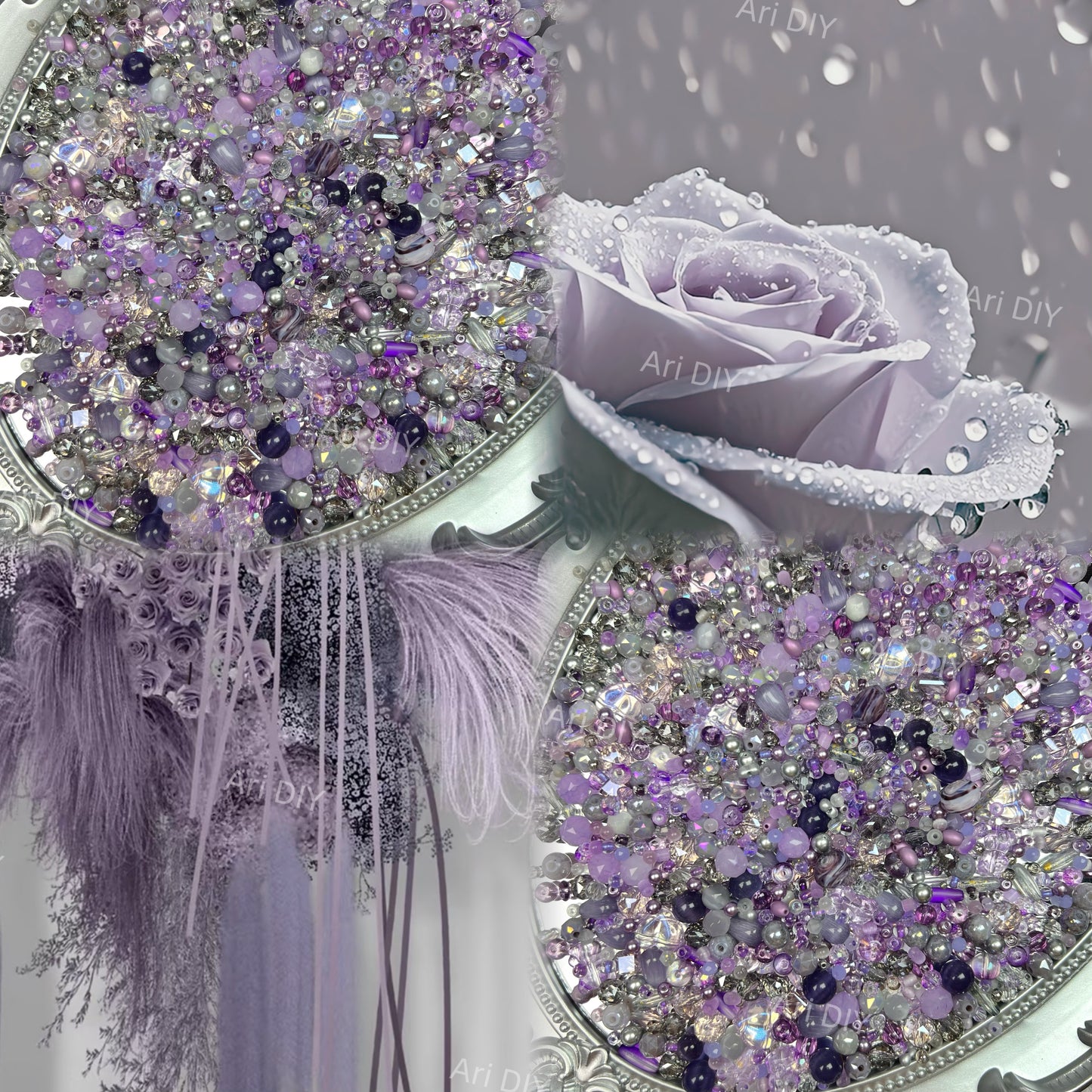 Ari DIYY Lavender Light （odrer 2oz get extral 1oz）/（Top Level Seed Beads Color Combination- pack with box）