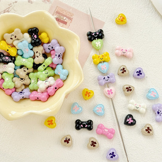 AriDIY Golden& Colorful Hand-painted Metal Beads -R20🌈Rainbow Game🌈