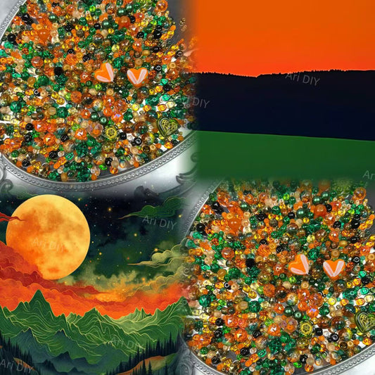 Ari DIY Forest Ember（odrer 2oz get extral 1oz）/（Top Level Seed Beads Color Combination- pack with box）