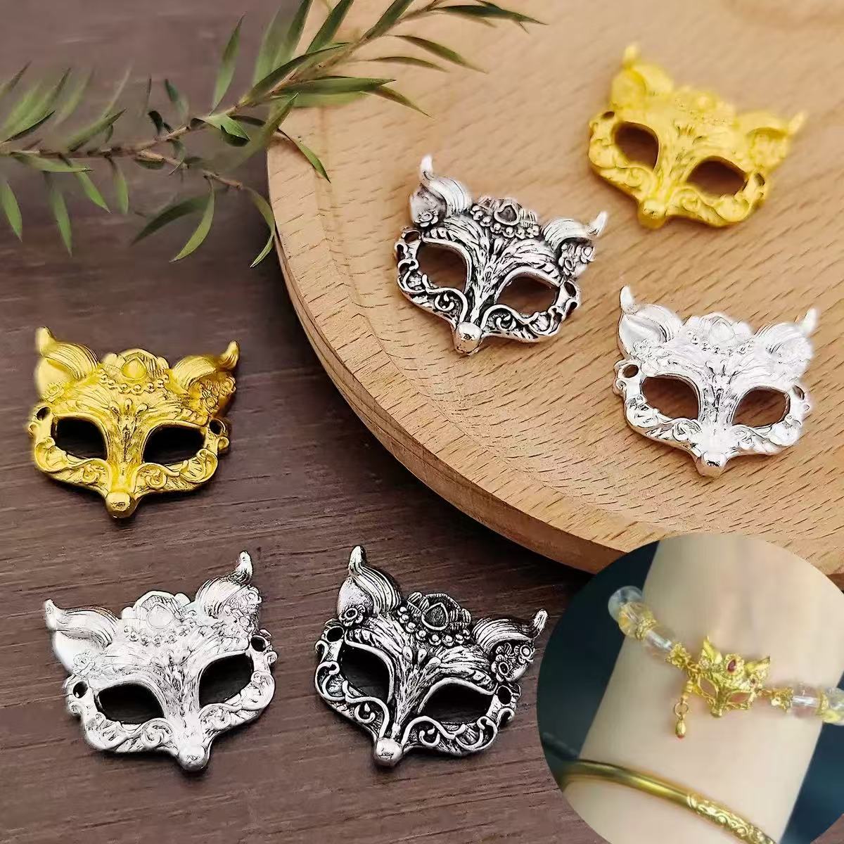 Alloy Fox Mask Pendant
