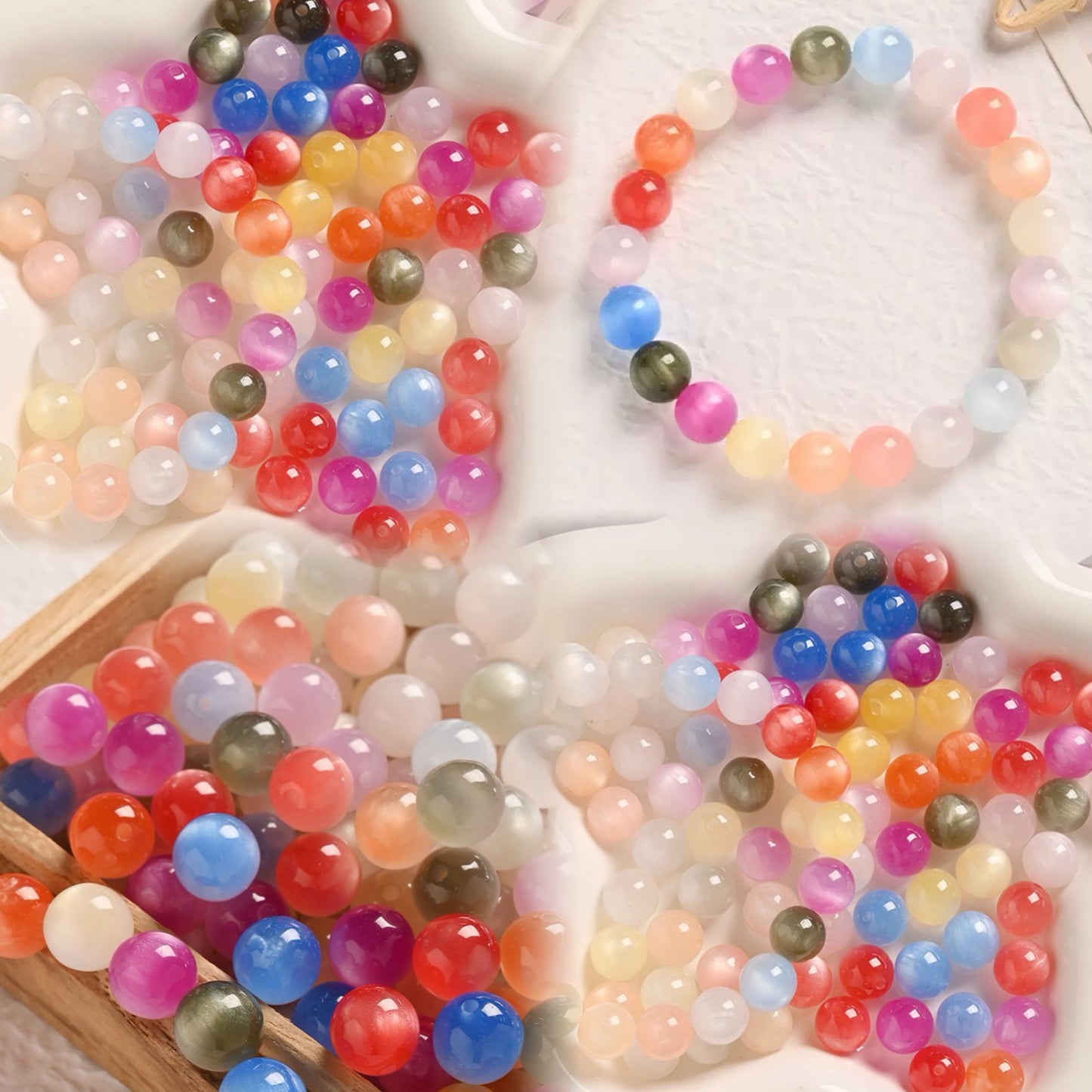 Ari DIY Light-changing Rainbow colors Glass Beads