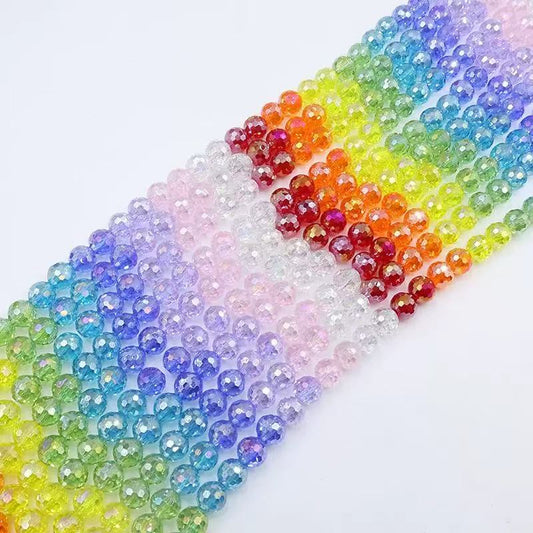 AriDIY Rainbow Shinning Crystal Glass Beads Strand- A12