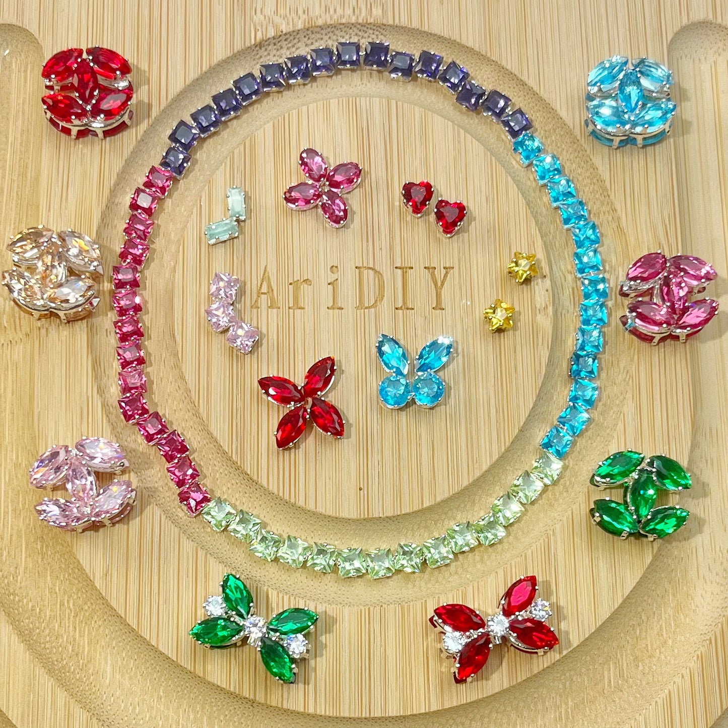 AriDIY Shining Zircon Rhinestone Diamond Beads with 18k Gold/Silver Plated Claw-Set-A57(20pcs/Bag)  DIY Jewelry 🔥Pendant Charm Game🔥