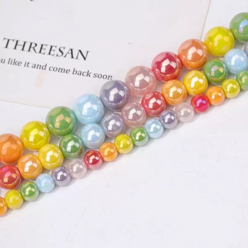 AriDIY Rainbow Shinning Crystal Glass Beads Strand- A12