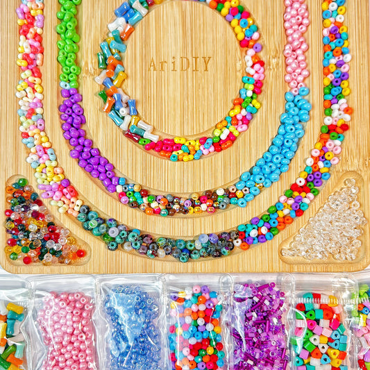 AriDIY Glass Seed Beads Mix Styles --R36 (10g/bag)🌈Rainbow Game🌈