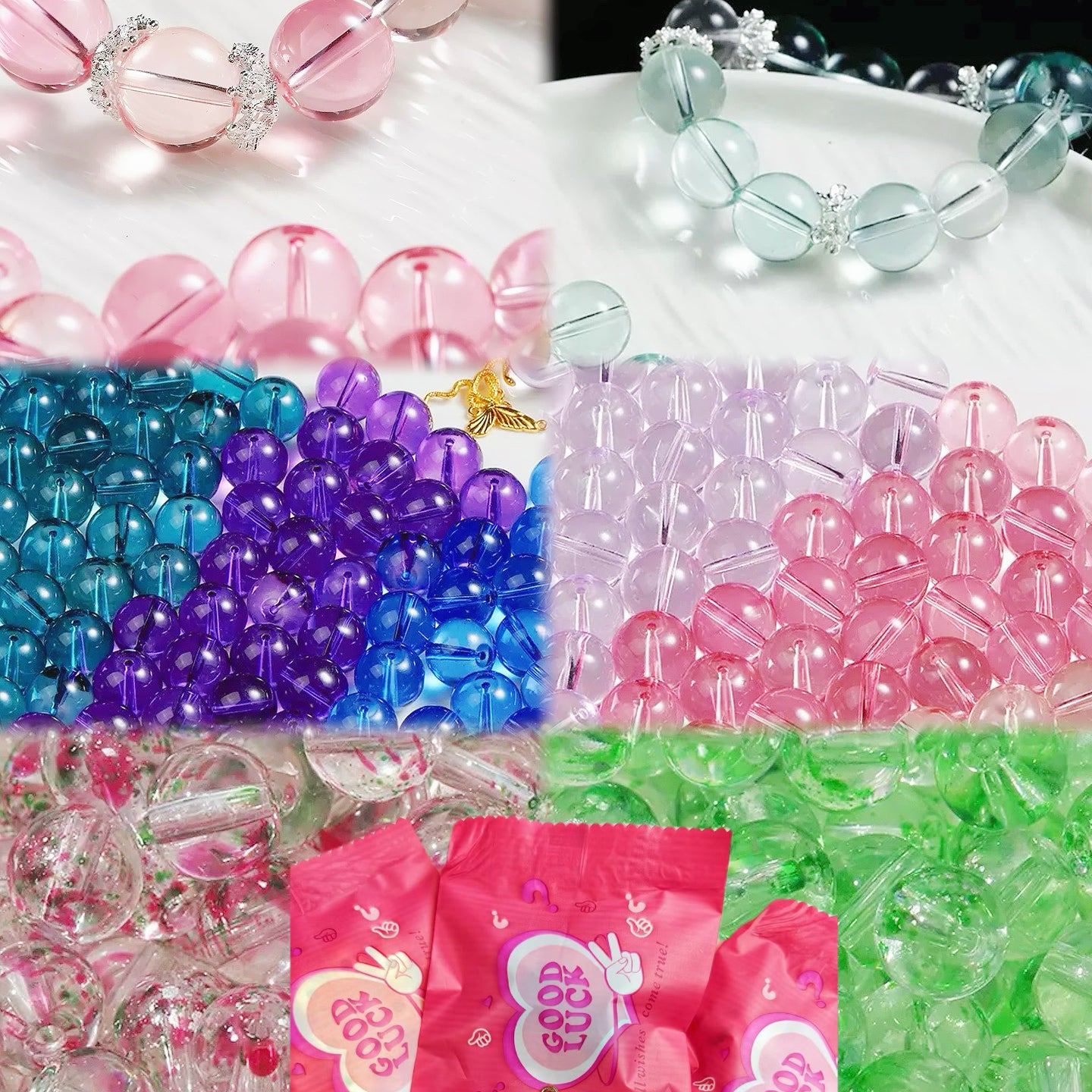 High Standard Clear Crystal Style Glass Beads 10mm 15pcs/bag-A66