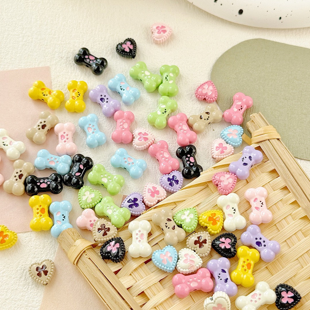 AriDIY Golden& Colorful Hand-painted Metal Beads -R20🌈Rainbow Game🌈