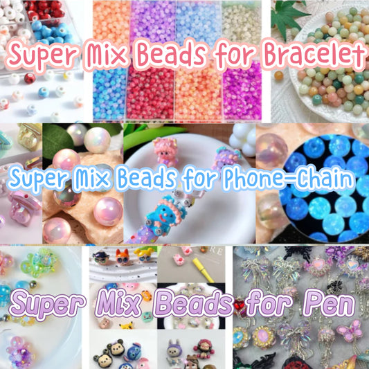 Super Mix Beads for DIY Bracelets/ Pens / Phone-chains (Click in to Select)🔥Charm Game🔥-M0