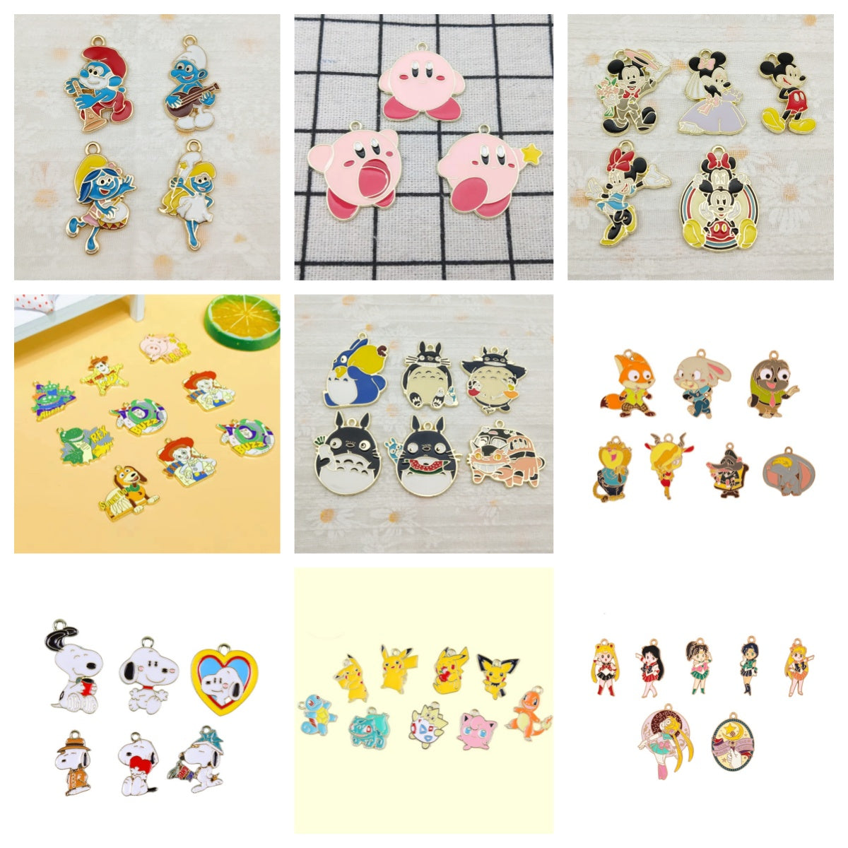 AriDIY Mix Cartoon IP Pendent(2pcs/Bag) - A51(Charm Game)
