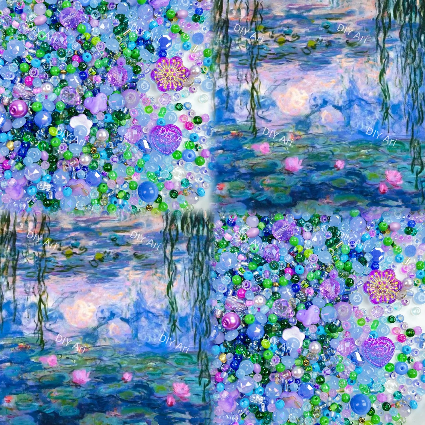 AriDIY Monet's Water Lilies ( Top Level Seed Beads Color Art: The Art Masterpiece Series)