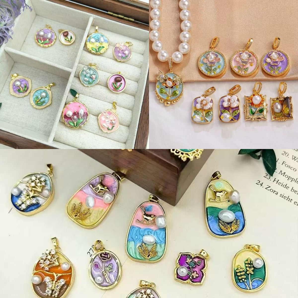 AriDIY Limited 18k Gold plating Luxury Art Pendant A26 🔥Charm Game🔥