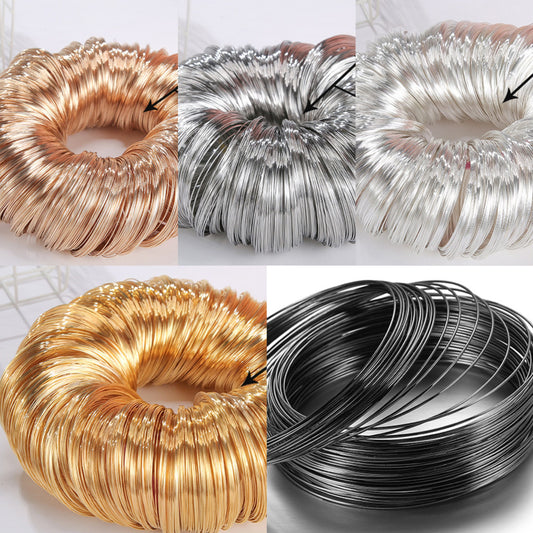 AriDIY Color Keeping Memory Wire  0.6*60mm 100 circle （Pick color in live, 5 colors in total)