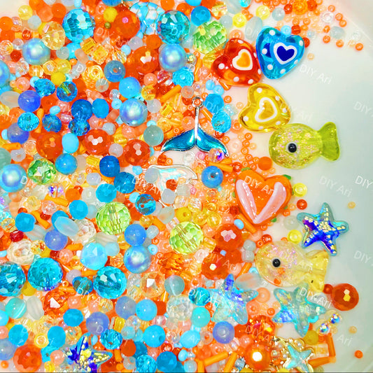AriDIY Orange Ocean-Summer Limited Edition Last 8oz （Top Level Seed Beads Color Combination, pack with box）