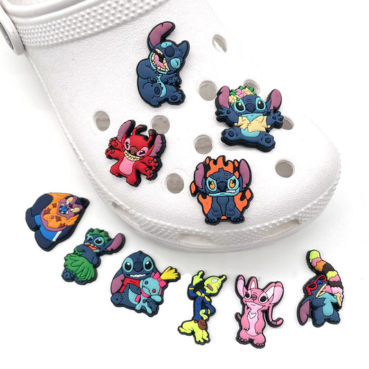 AriDIY Mixed Cartoon Crocs Buckle-A56(4pcs/bag)-Open by yourself not open in live