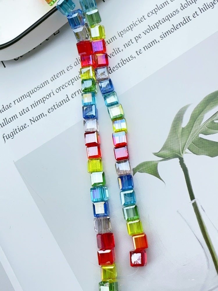 AriDIY Rainbow Shinning Crystal Glass Beads Strand- A12