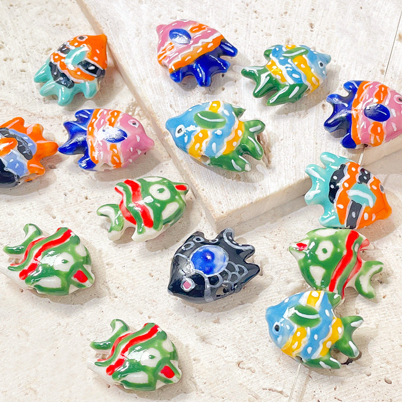 AriDIY Handcrafted Lampwork Art  Glass Beads Mix Styles -R15🌈Rainbow Game🌈