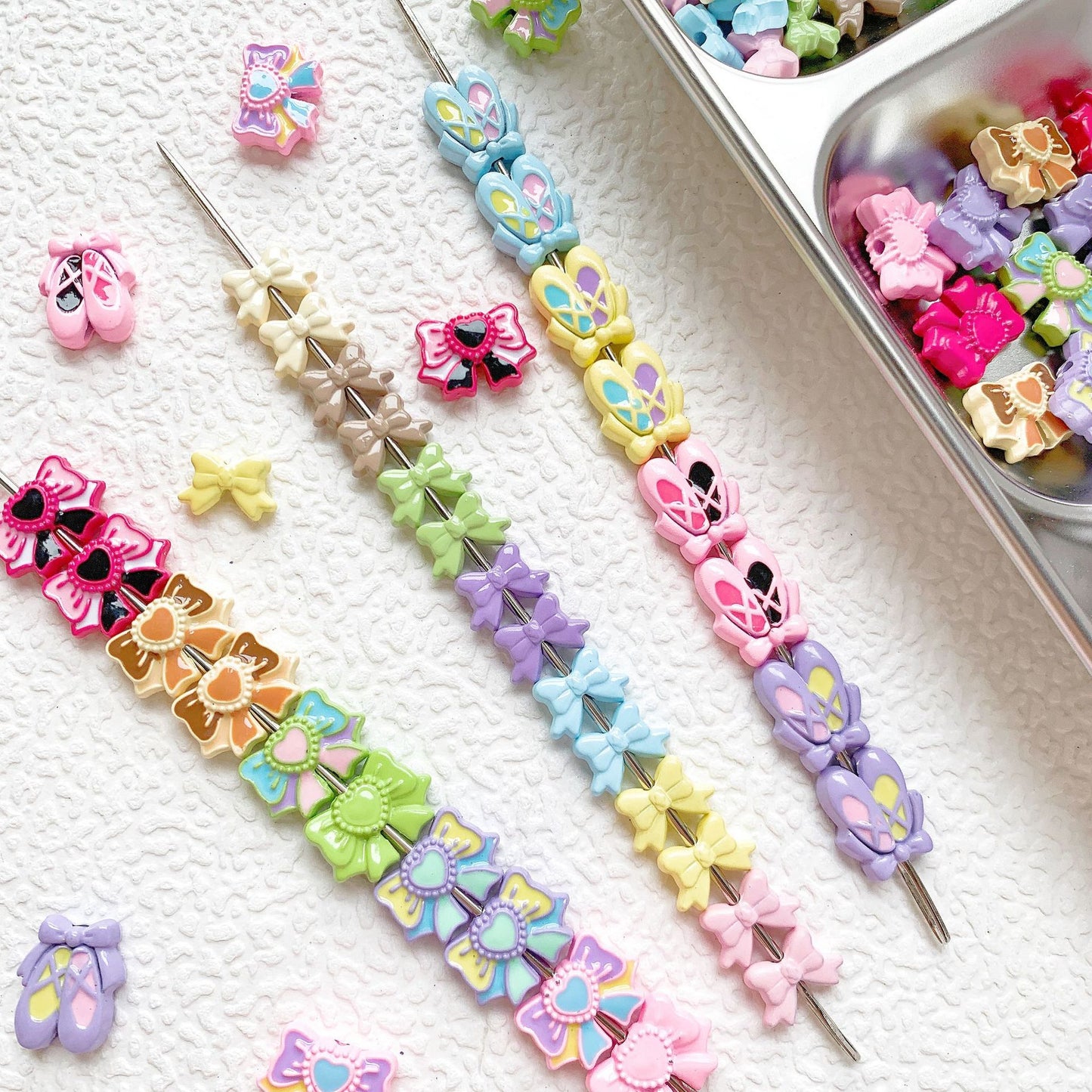 🔥CLEARENCE🔥( Win Total Triple or More) Golden& Colorful Hand-painted Metal Beads - A20🔥Pendant Charm Game🔥